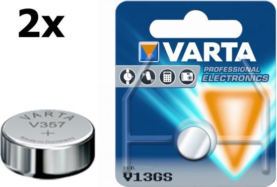 2 Stuks - Varta V357 145mAh 1.55V knoopcel batterij | bol.com