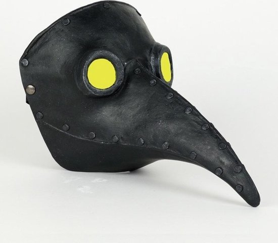 Halloween - Venetiaans zwart gezichtsmasker pestdokter/pestmeester | bol.com