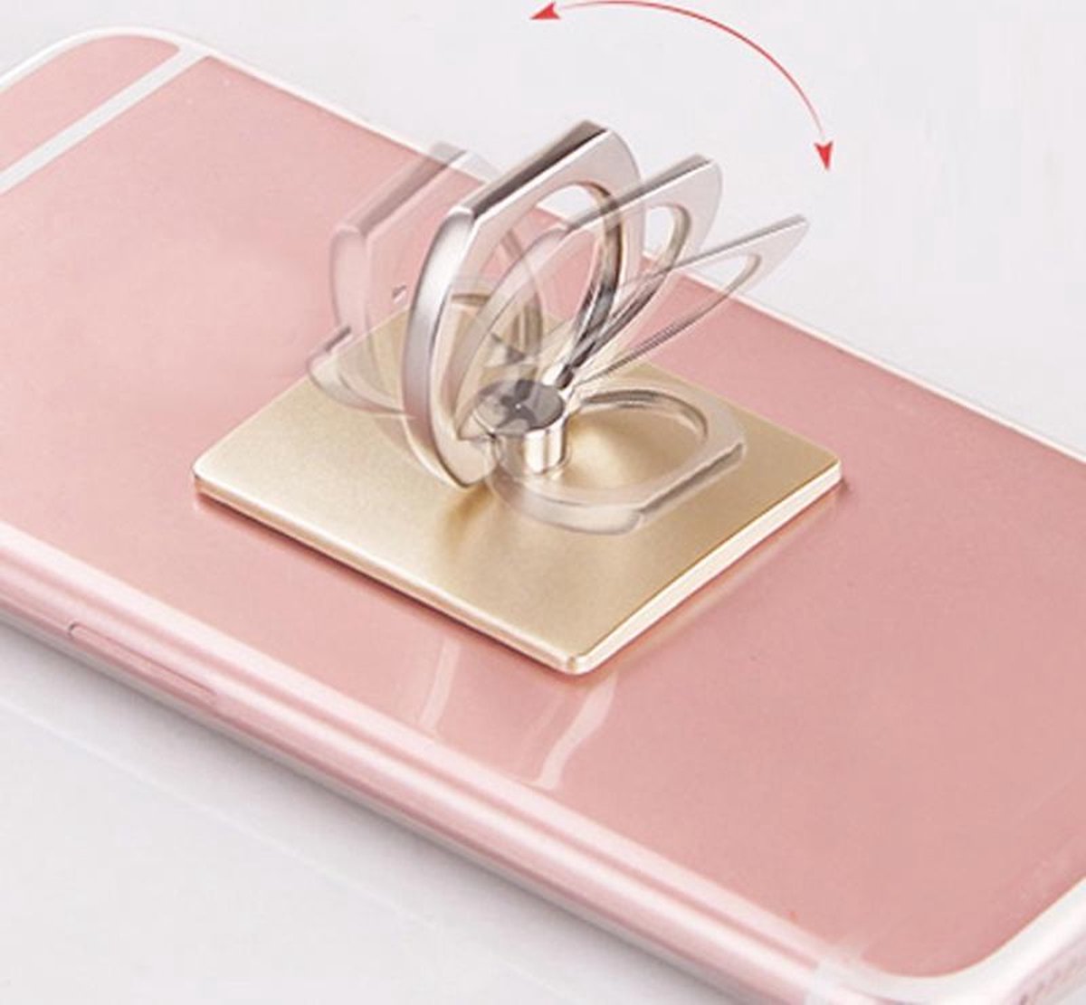 Support De Doigt Pour Téléphone Et Tablette - 4 Couleurs - Fixation Ergonomique - Libère Le Petit Doigt - Polypropylène Robuste