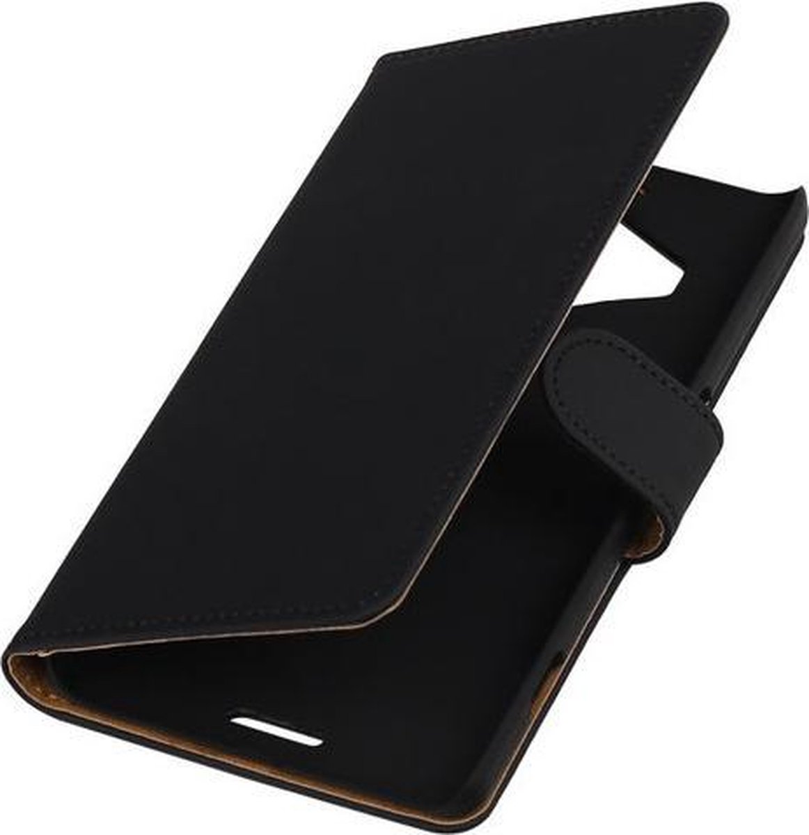 Microsoft Lumia 950 XL - Effen Booktype Wallet Hoesje Zwart