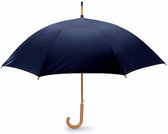 Stormparaplu - Houten handvat - Kwaliteit paraplu - Donker Blauw