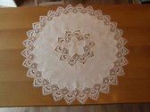 Tafelkleed - Grofkant - Wit - Rond 90 cm - 8139