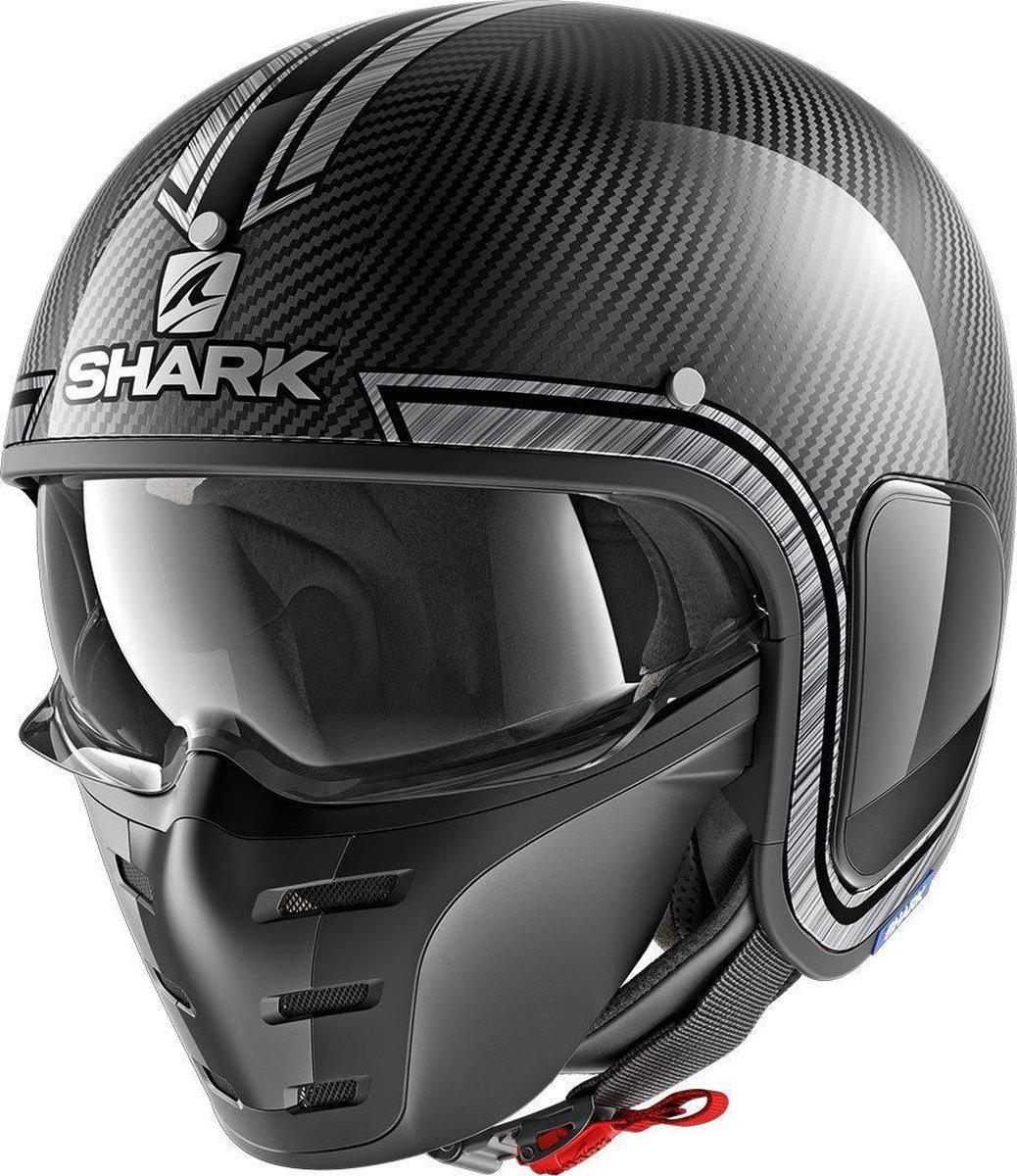 bol.com | Shark S-Drak CarbonCarbon Chrome Zilver DusJethelm ...