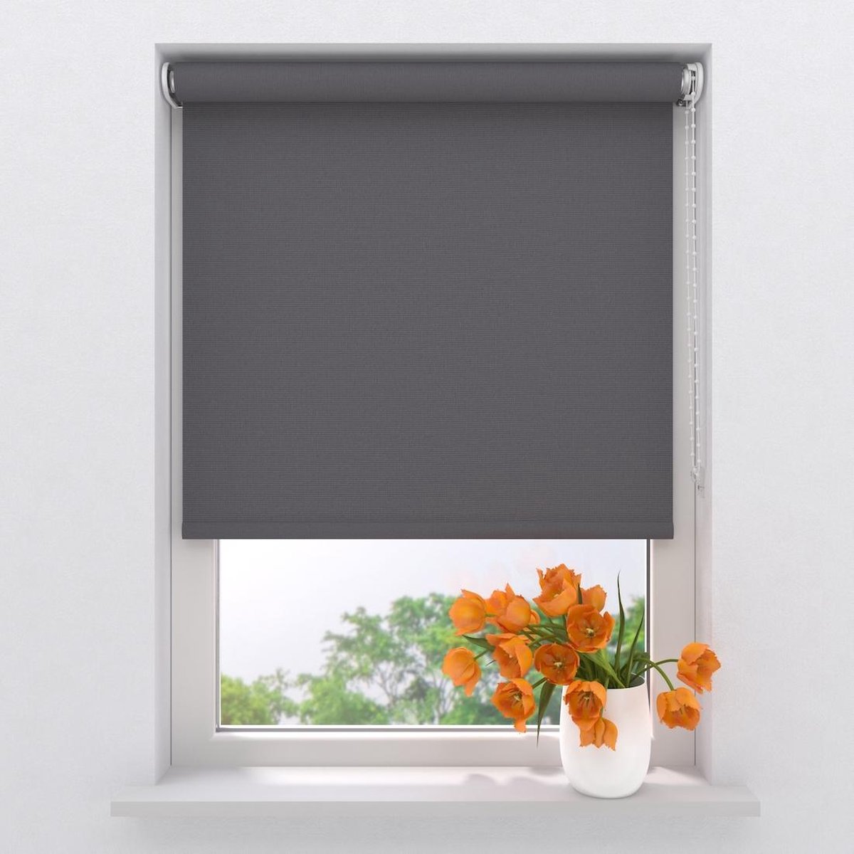 Rolgordijn Easy Lichtdoorlatend - Grey - 210 x 190 cm