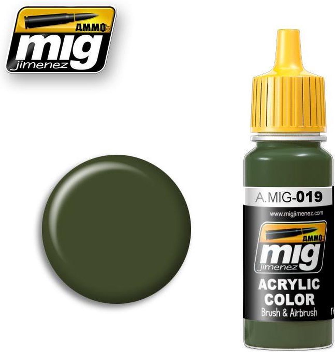 AMMO MIG 0019 4BO Russian Green - Acryl Verf flesje