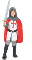 LUCIDA - Kruisvaarder ridder kostuum voor jongens - S 110/122 (4-6 jaar)