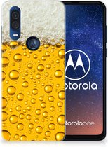 Motorola One Vision Siliconen Case Bier
