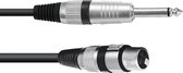 XLR Adapterkabel [1x XLR-bus 3-polig - 1x Jackplug male 6.3 mm (mono)] 0.90 m Zwart Omnitronic