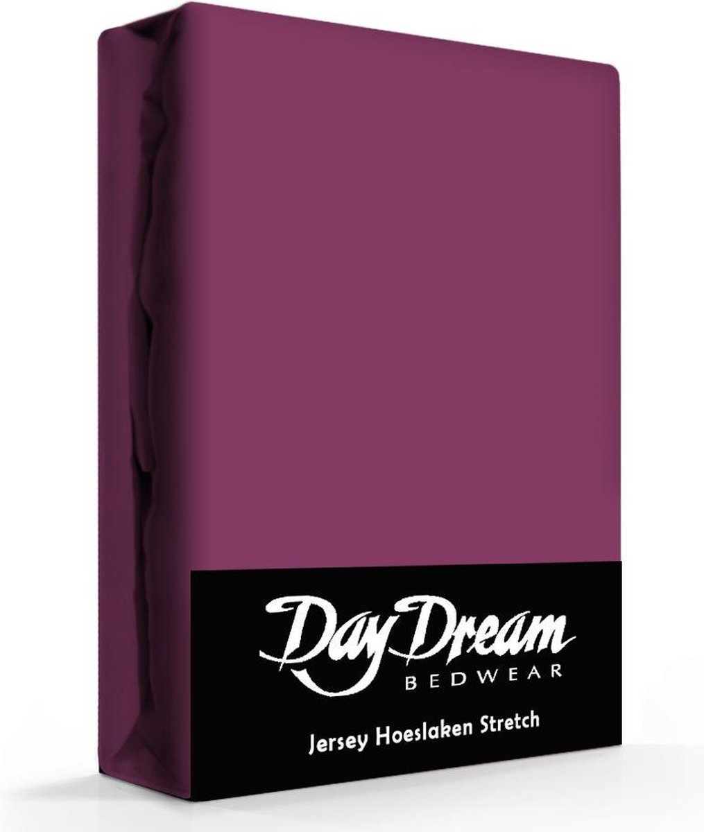 Day Dream hoeslaken - jersey - 180 x 200 - Blackberry - Day Dream