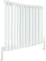 Design radiator horizontaal 3 kolom staal wit 60x60,8cm 818 watt - Eastbrook Rivassa