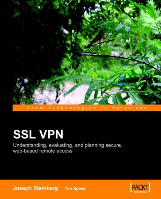 Boekomslag van "SSL VPN". Van technologieën naar oplossingen. Begrip, evaluatie en planning van veilige, web-gebaseerde toegang op afstand.