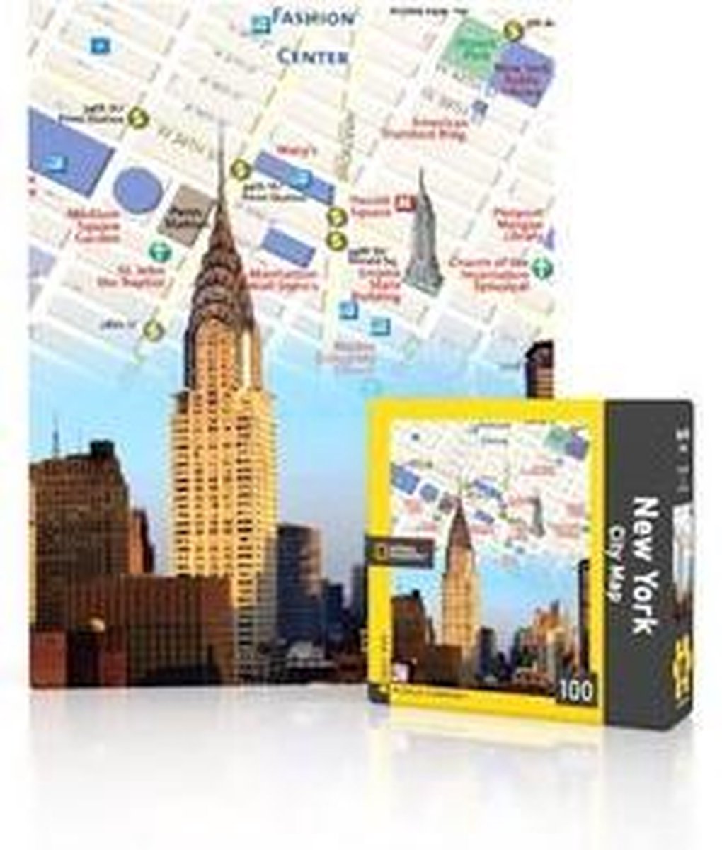 New York city map Mini 100 piece jigsaw puzzle | bol.com