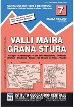 IGC Italien 1 : 50 000 Wanderkarte 7 Maira Grana Stura