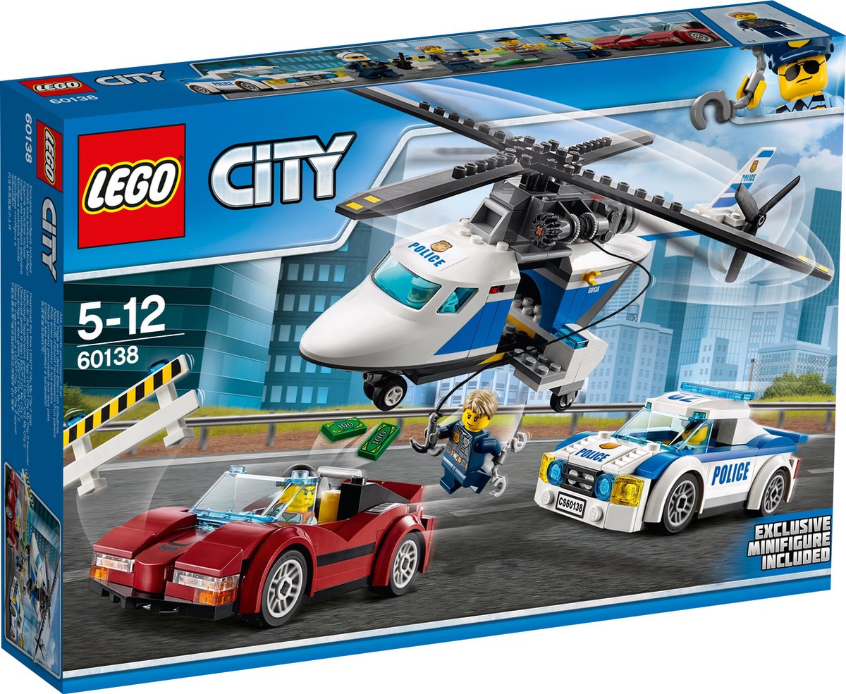 LEGO City La course-poursuite en hélicoptère - 60138 | bol.com