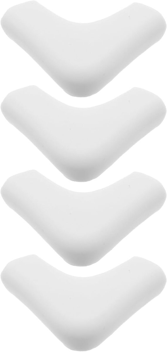 Kinder Veiligheid Hoek - Meubel Bumper - Bescherming Huis - Zachte Silicone - 53 x 53 x 2 cm - Wit