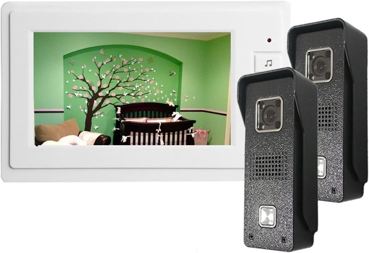 Video Intercom Systeem - Deurtelefoon Systeem - Veilige Toegang - 1200TVL HD Camera - 7 Inch Scherm