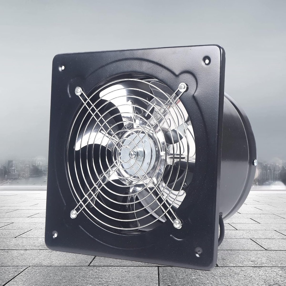 Ventilator - Afzuigventilator - Luchtcirculatie - 7 Snelheden - 25cm - Zwart