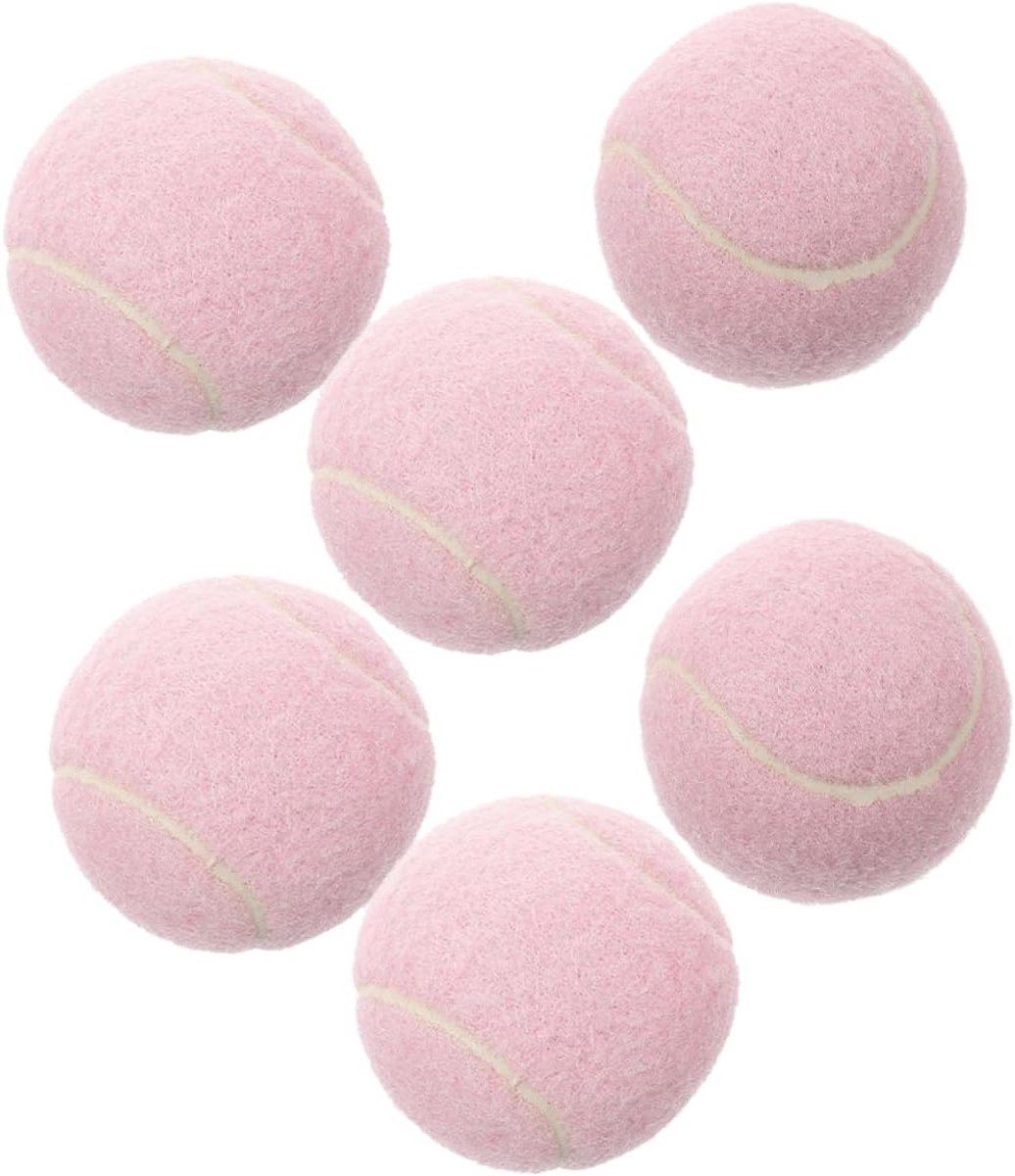 Tennis Ball Set - Speelballen Bal - Beginners Training - Set van Zes - 6 cm Diameter - Roze