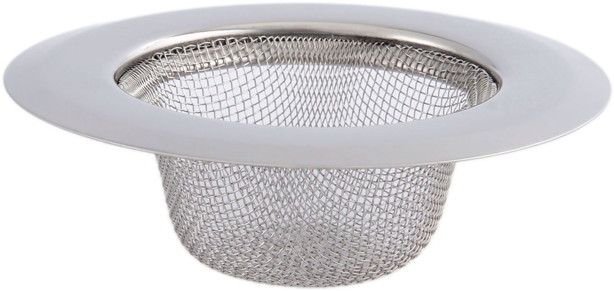 2-delige gootsteenfilterset — 3,5 inch roestvrijstalen afvoerdeksel & stop — Verstoppingwe