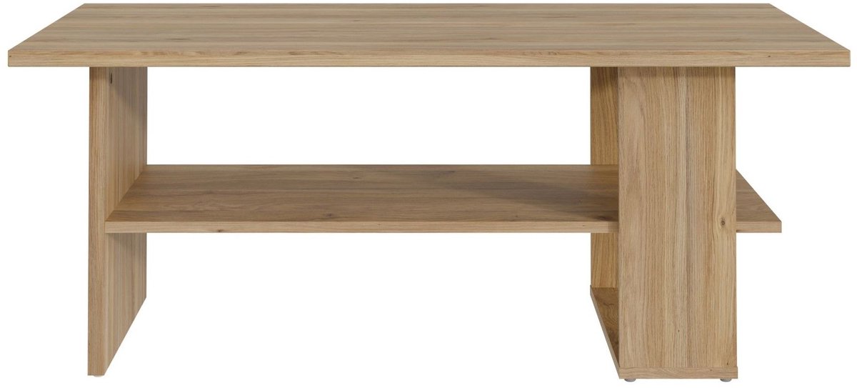 Rechthoekige salontafel - KOFFIETAFELS – Mauvella eikenhouten afwerking – 2 bladen – 110 × 60 × 45 cm