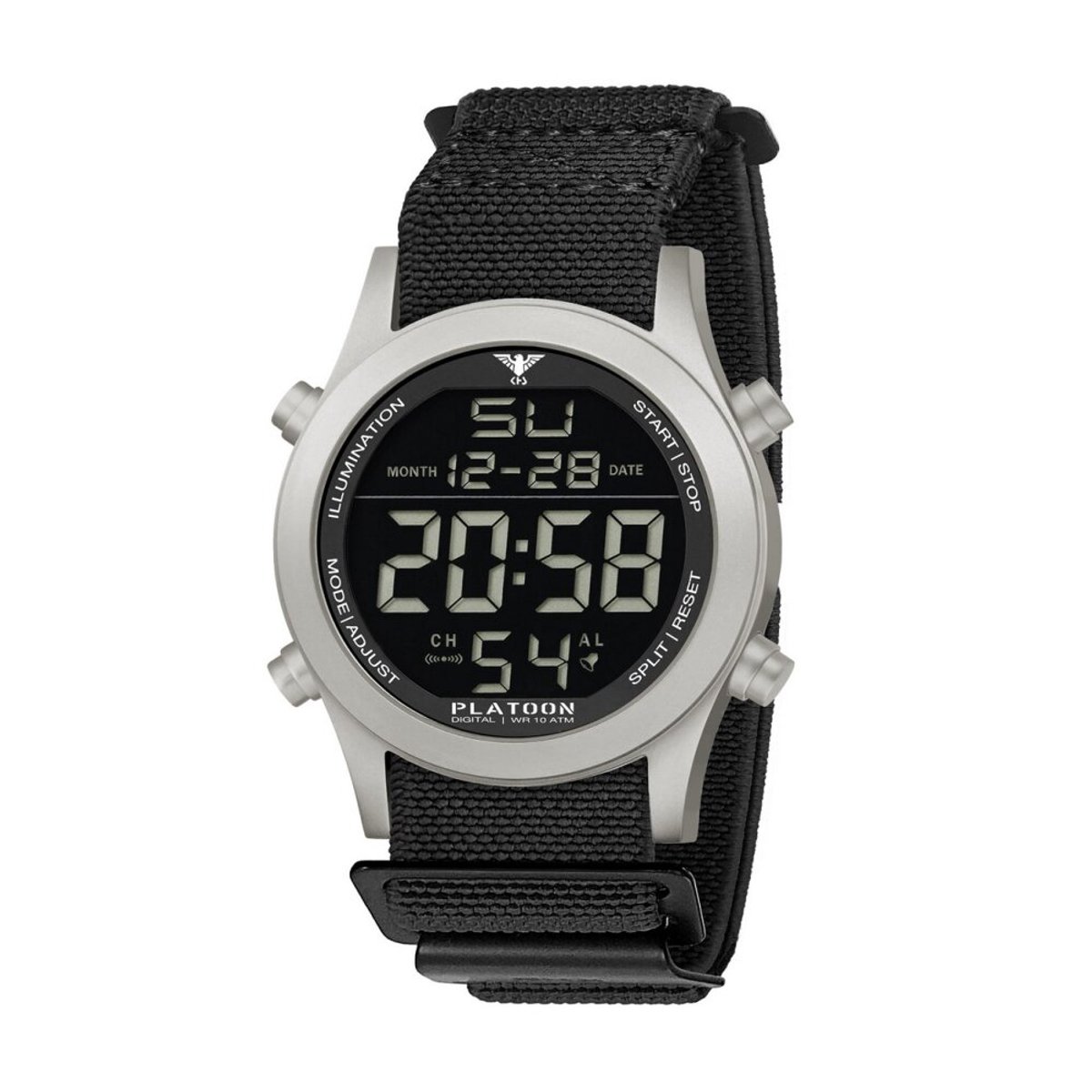 KHS - KHS.PLASD.DFB - Polshorloge - Heren - Kwarts - PLATOON Steel Digital