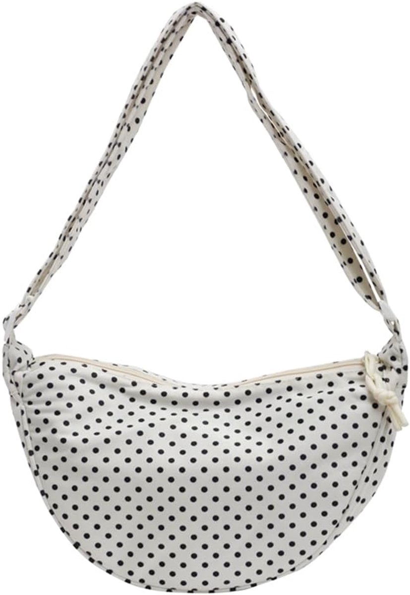 Dames Schoudertas - Halve Maan Tas - Reizen Winkelen - Verstelbare Band - 30x16x10 cm