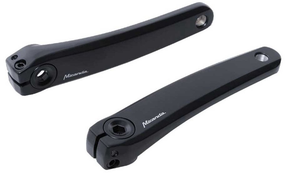 Crankstel (links en rechts) Miranda Delta S voor Shimano Steps - met 150 mm crank - Zwart