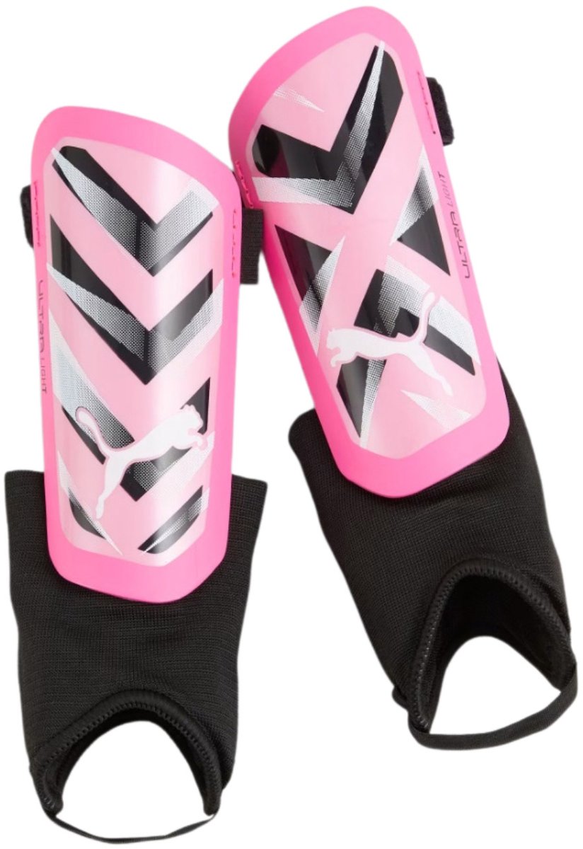 Puma Scheenbeschermers Voetbal Ultra Light Ankle Roze-Wit - Maat XS