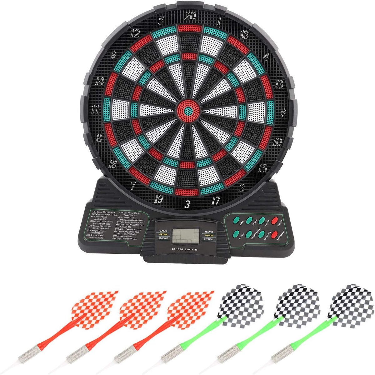 Elektronisch Dartbord - Dartset Scorebord - Thuis Entertainment - Automatische Scoring LCD - 31x37x25cm - Zwart