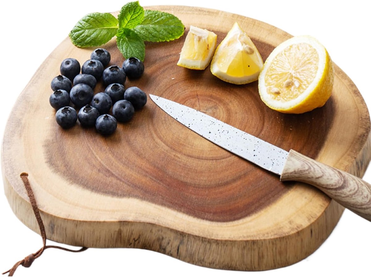 Houten Snijplank - Acacia Hout - Keuken Voorbereiding - Onregelmatige Rand - 23-28 cm