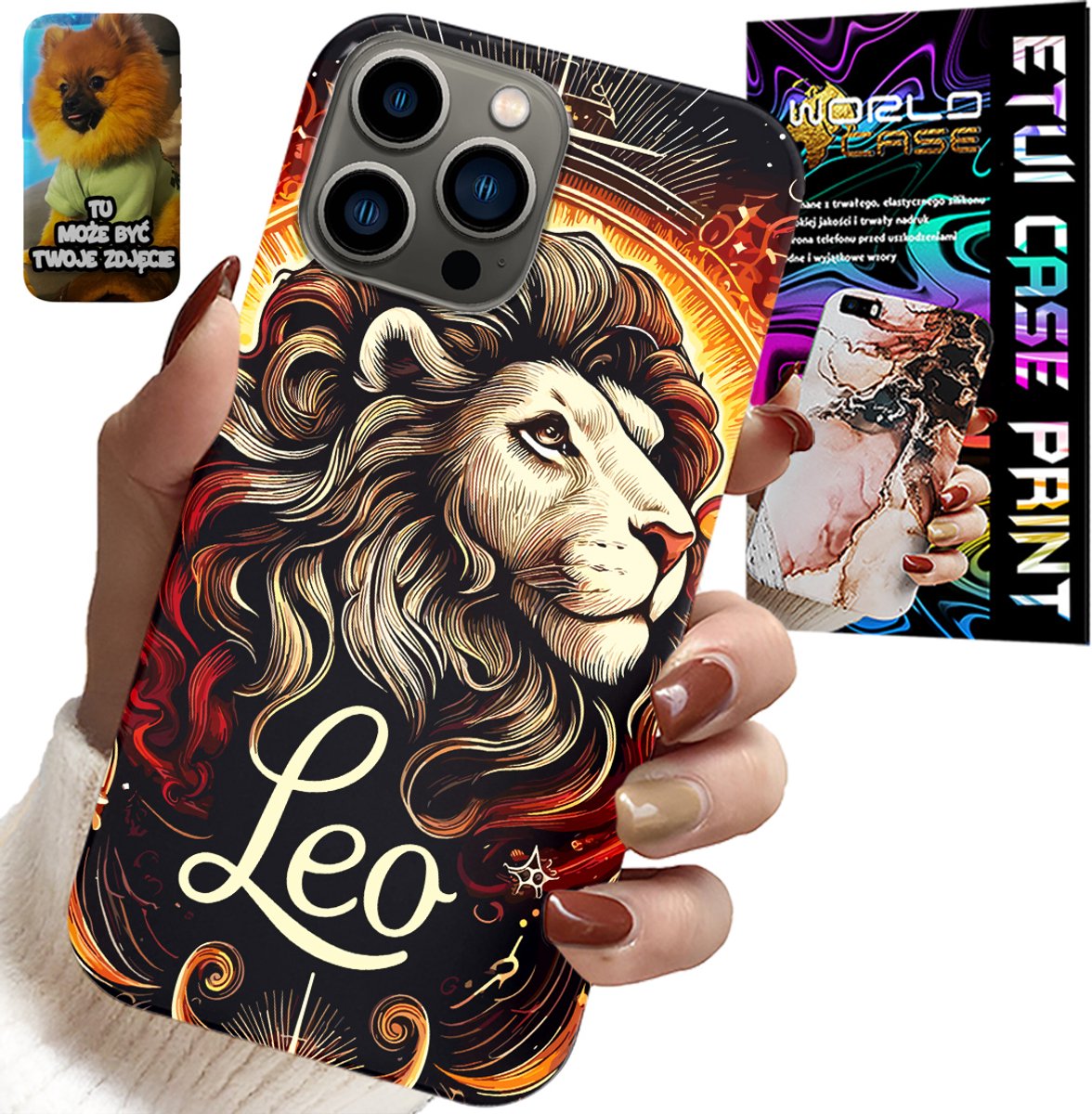 HOESJE VOOR IPHONE 13 PRO - LEEUW, STERRENBEELD ASTRONOMIE, HOESJE + GLAS