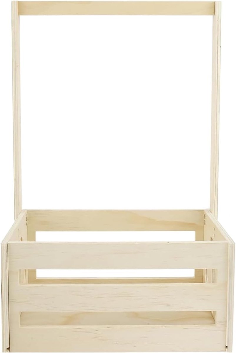 Speelgoedmand Hout - Opbergmand Kinderen - Speelkamer Ordenen - Robuuste Constructie - 51x34x23 cm - Sterren Maan