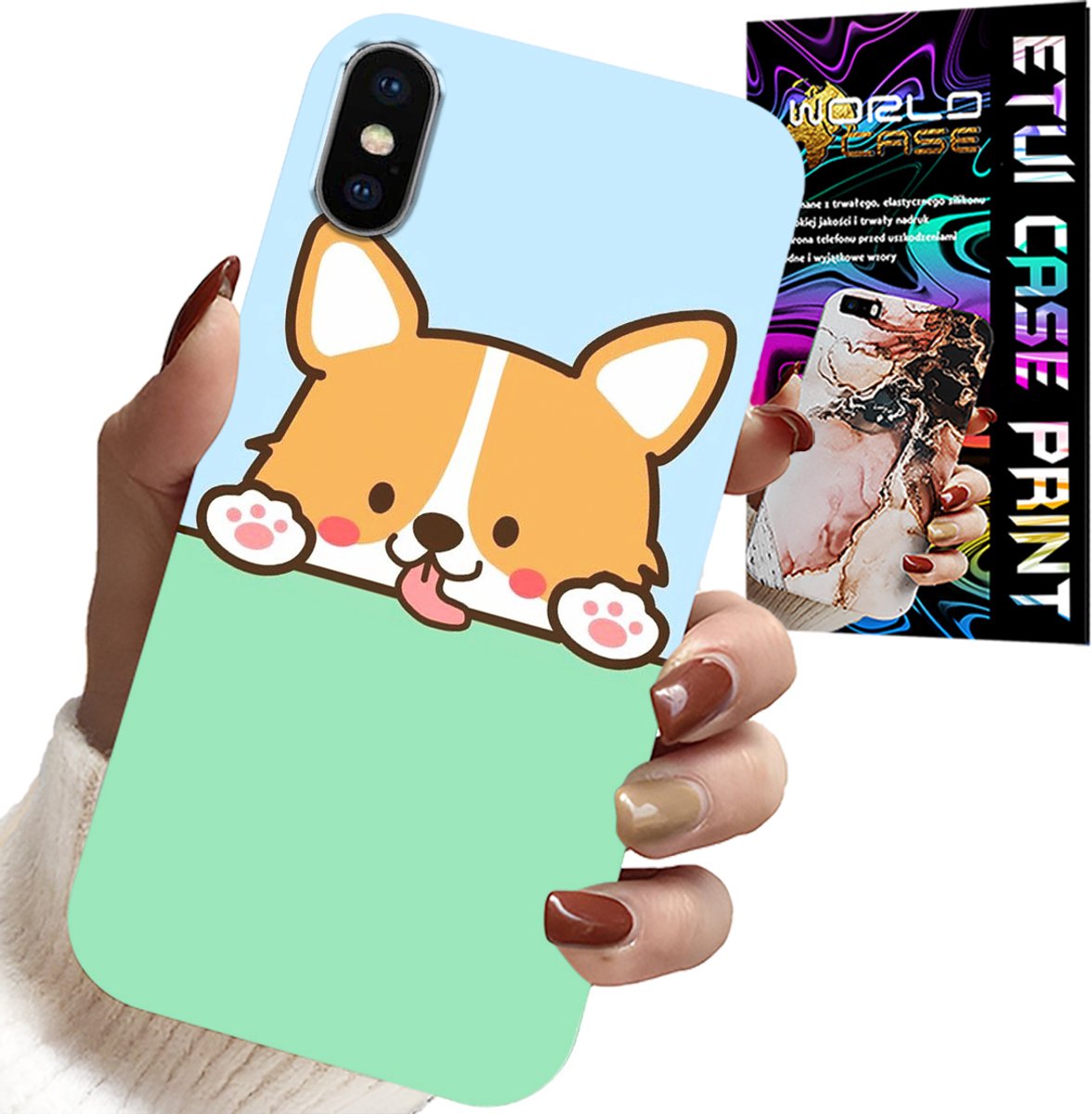 HOESJE VOOR IPHONE XS MAX - LEUKE HONDEN MET SPROOKJESPATROON