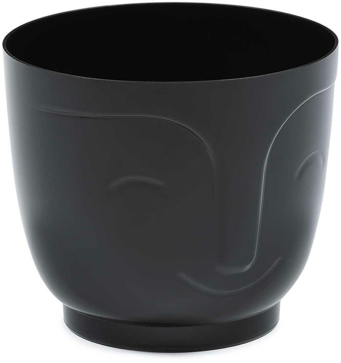 HowHomely Zoe Serie - Bloempot - Zwart - 16x18,5 cm - Decoratief Gezicht