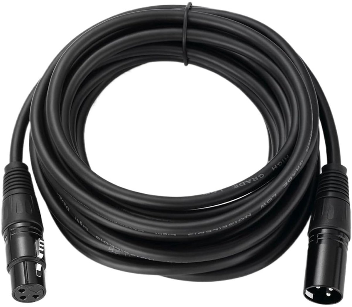 Audiokabel - Microfoon kabel - Muziek maken - Afgeschermd OFC koper - Diverse lengtes - Zwart