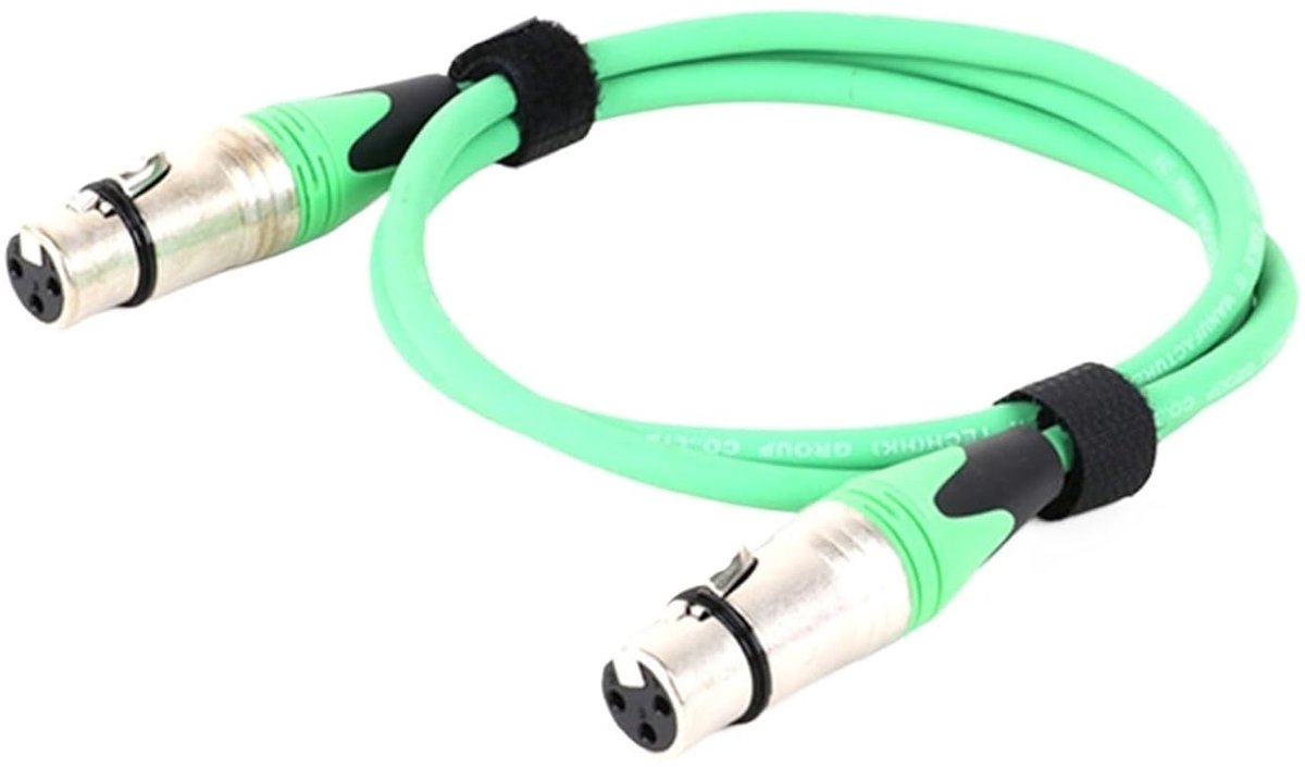 Microfoonkabel XLR - Audio Kabel - Muziek Opnemen - Symmetrische Verbinding - 10 Meter - Groen