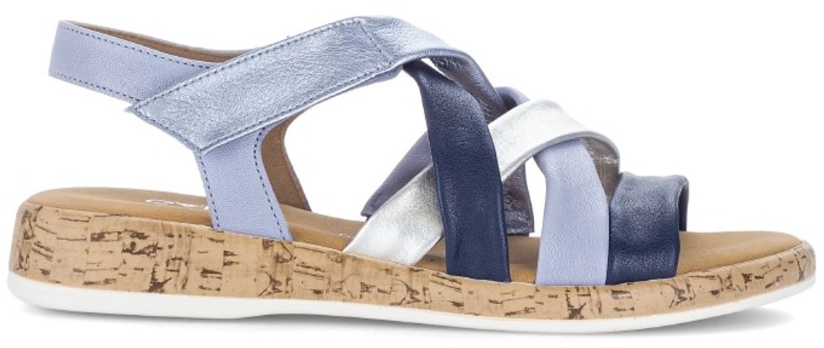 Gabor Sandaal 82.736.26 Nappa Metal Marine Blauw Combi Wijdte G