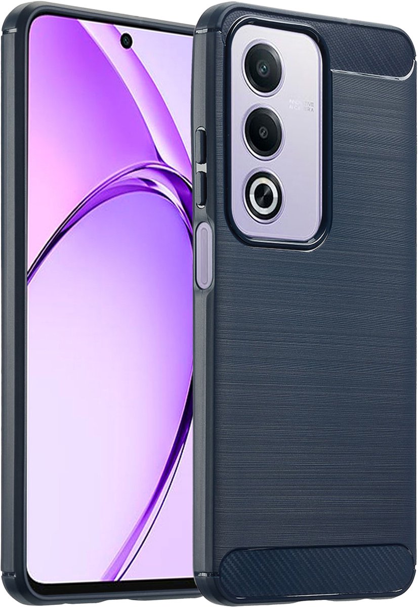 imoshion Hoesje - Geschikt voor Oppo A80 (5G) - Brushed Backcover - Donkerblauw
