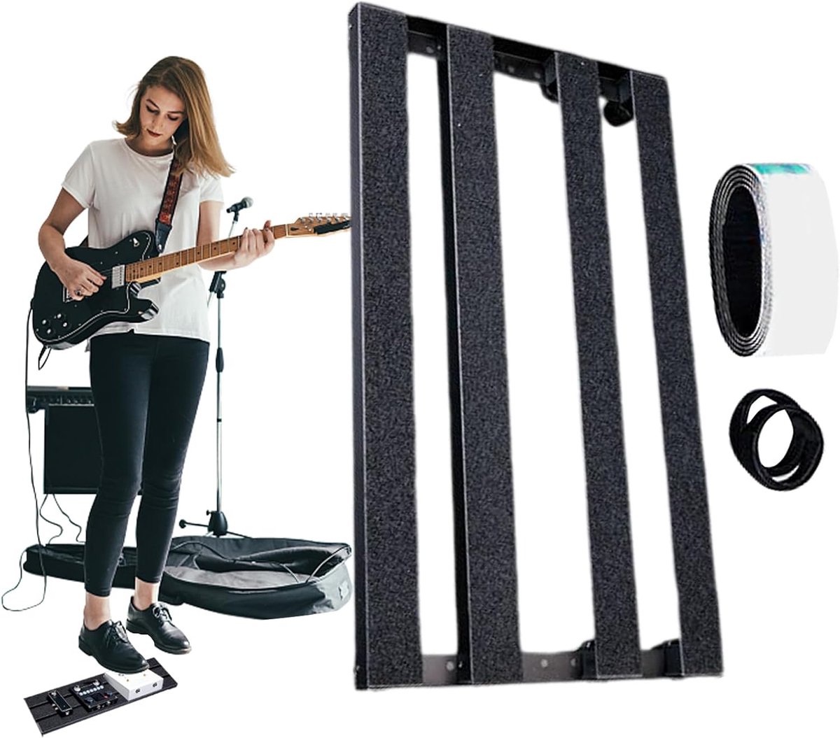 Gitaar Pedalboard - Effectenbord - Muziek Setup - Verbeterd Kabelbeheer - Groot formaat