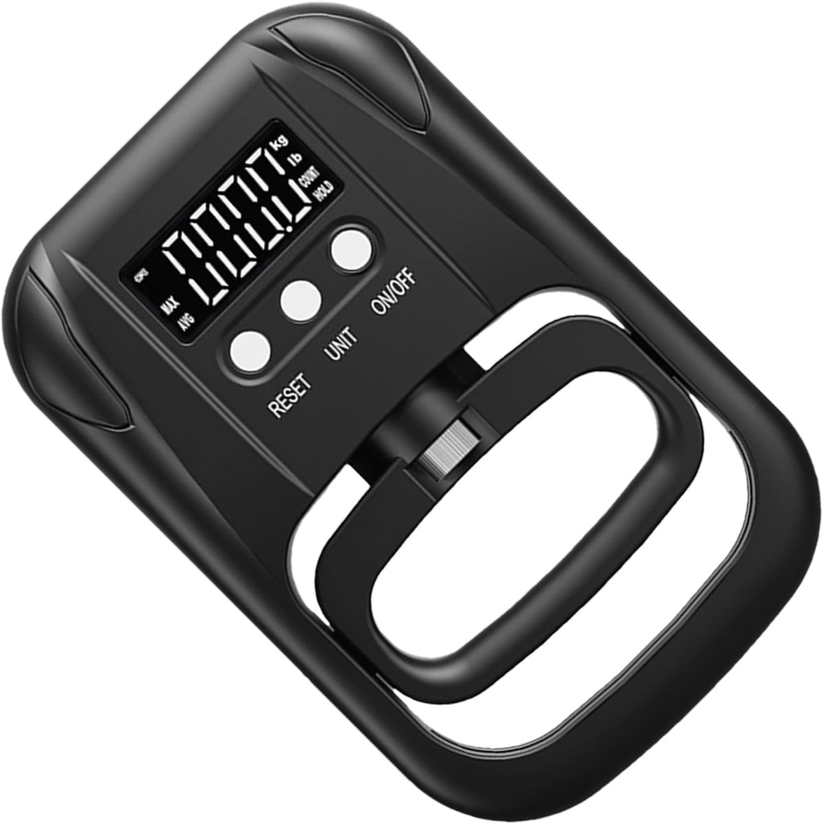 Digitale Krachtmeter - Handgreep Tester - Kracht Meten - 120kg Treksterkte - 12.5x19.5cm - Zwart