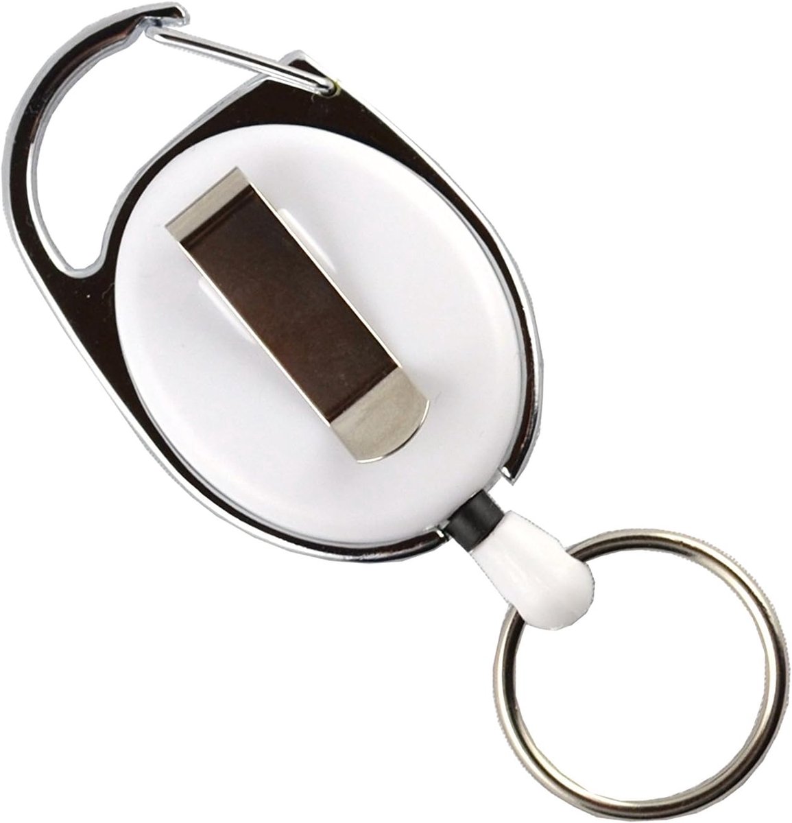 Skipashouder Jojo - ID Kaarthouder - Veilig Identificeren - Met Karabijnhaak - 56 x 38 mm - Wit
