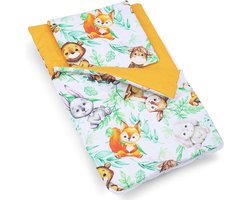 Set van 2 Slaapzakken met Kussen voor Poppen - Dubbelzijdig Beddengoed voor Doll Bed