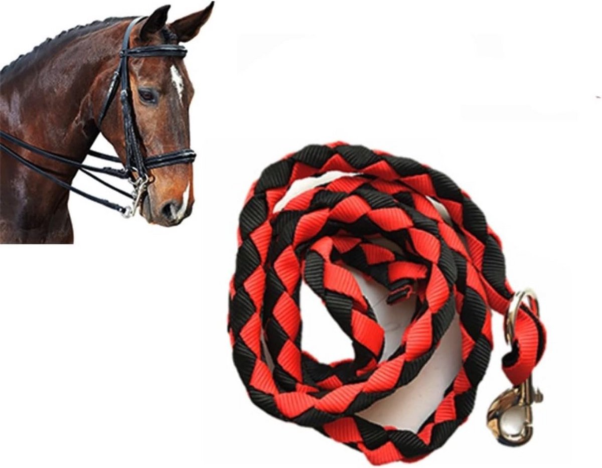 Sterk Katoenen Halsterkoord voor Paard, Pony of Geit - 2 Meter Lange Leidtouw met Karabijnhaak