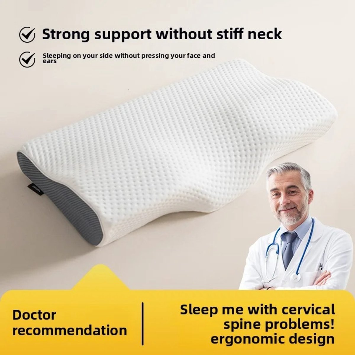 kussen - Trage rebound ruimte Memory Foam kussen - helpen slapen Slaapkussenkern Zacht Single - 60x32cm