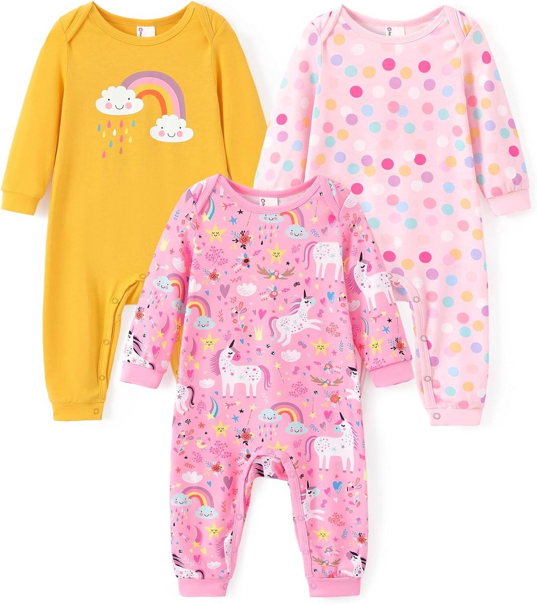3-delige Set Babyspeelgoed en Kleding voor Pasgeborenen: Rompertjes en Pyjama's