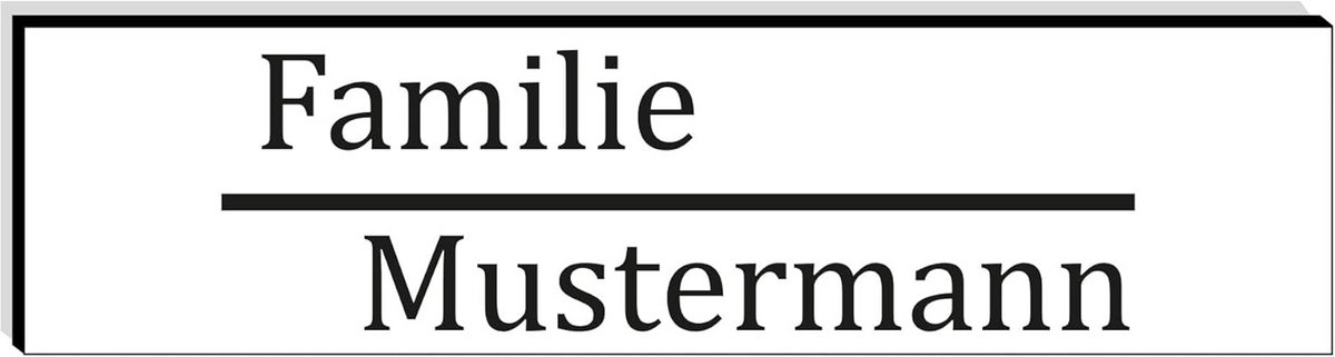 Zelfklevend Naambordje met Streeplijn voor Binnen en Buiten - 60x15mm