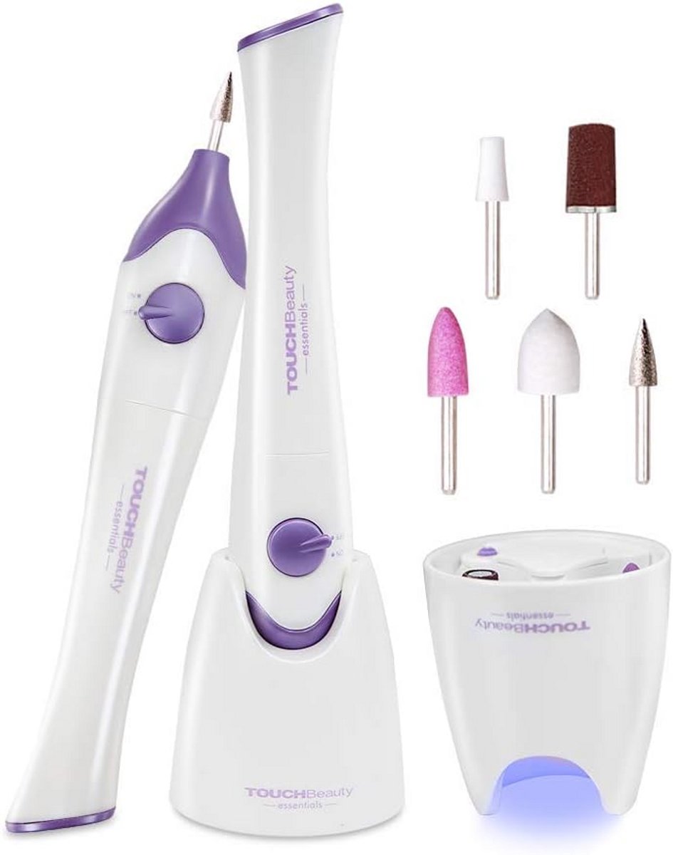 Elektrische Nagelvijl en Nagelriem Behandeling Set met UV Licht voor Perfecte Manicure