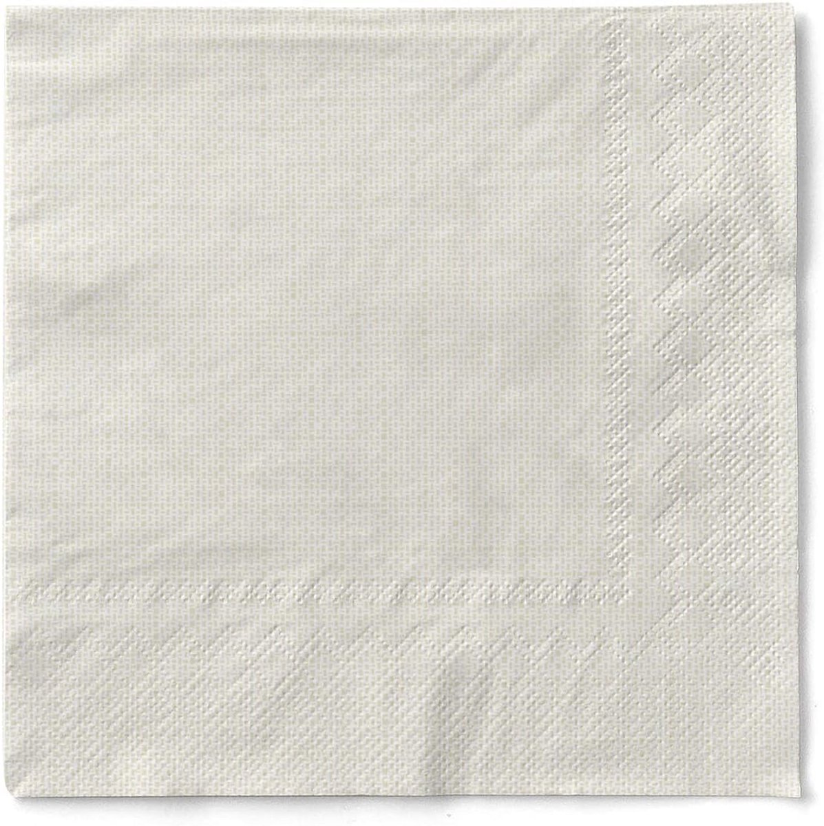 Tissue Servetten Beige 33x33 cm - 100 Stuks - 3-laags met Reliëf voor Feest en Horeca
