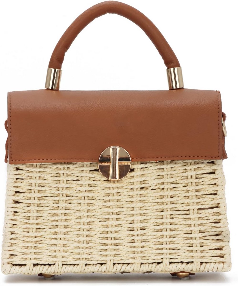 Dames Strooien Schoudertas Zomer Strandtas Gevlochten Shopper