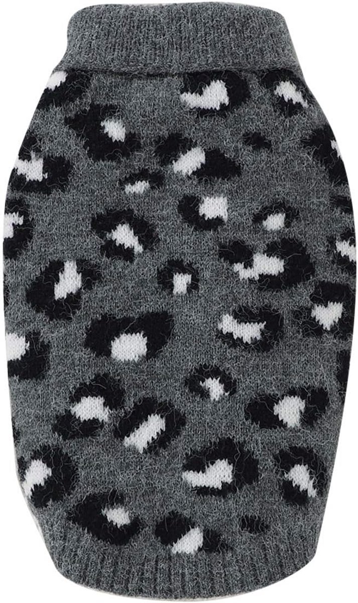 Warme Gebreide Honden Trui Luipaard Patroon - Zacht & Comfortabel Winterjasje voor Kleine Middelgrote Honden